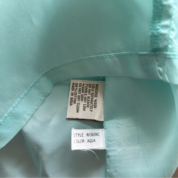 Ryan Michael Skirt Southwestern Blue Red Cotton Raw Hem Aztec Print Women's 4 - Picture 7 of 7